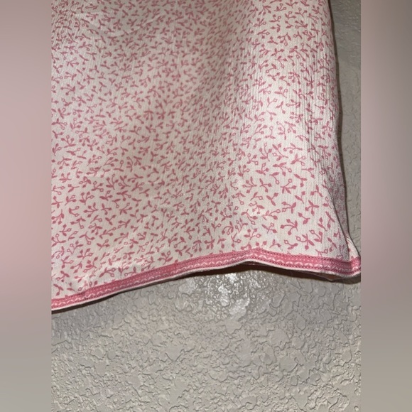 Neiman Marcus Blouse Top Pink Flower Light Weight Size 6 vintage - Picture 2 of 11